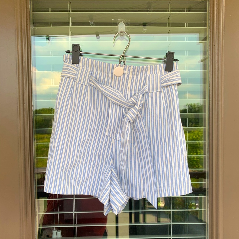 Zara High Waist Linen Shorts